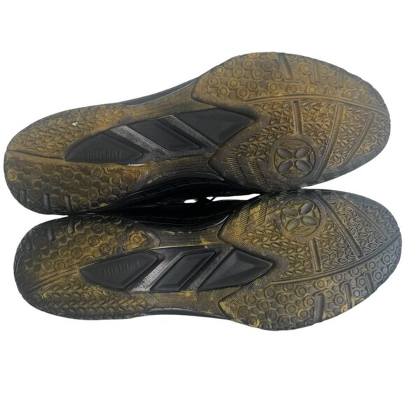 BUTTERFLY Lezoline Low Top Tennis Shoes US 12 EU 49 Black Leather Ping Pong - Picture 8 of 10